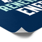 Big Fan of Renewable Energy Funny Wind Power Puns Poster (Ecke)