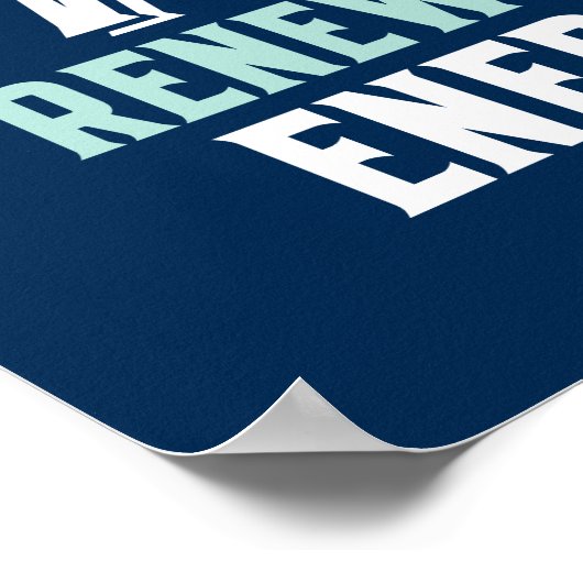 Big Fan of Renewable Energy Funny Wind Power Puns Poster (Ecke)