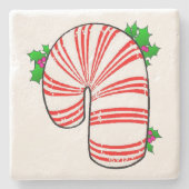 Big Fat Candy Cane Steinuntersetzer (Vorderseite)