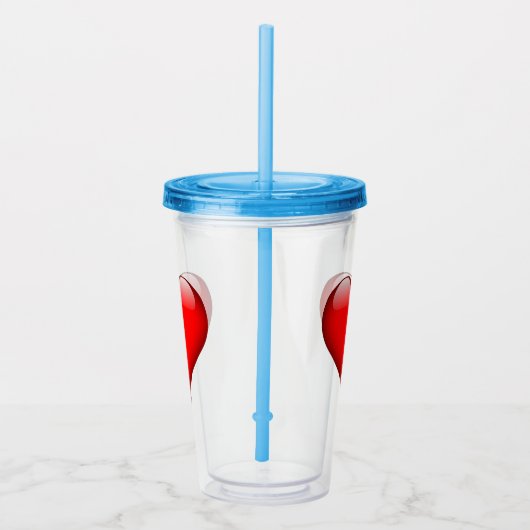 Big Fat Glossar Herzform Acryltrinkbecher (Rechts)