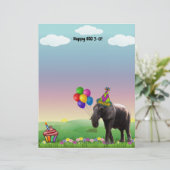 Big Fat Happy Geburtstag mit einem Elephant & Cupc (Stehend Vorderseite)