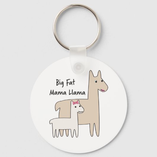Big Fat Mama Llama Schlüsselanhänger (Vorderseite)