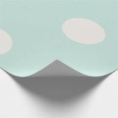 Big Fat Vanilla Polka Dots Muster auf Mint Hochzei Geschenkpapier (Ecke)