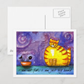 Big Fat Yellow Cat - PostCard Postkarte (Vorne/Hinten)