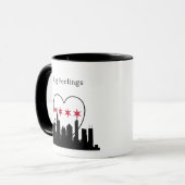 Big Feelings Chicago Skyline Mug Tasse (Vorderseite Links)