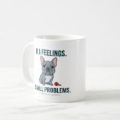 Big Feelings Small Problems Blue French Bulldog Kaffeetasse (Vorderseite Links)
