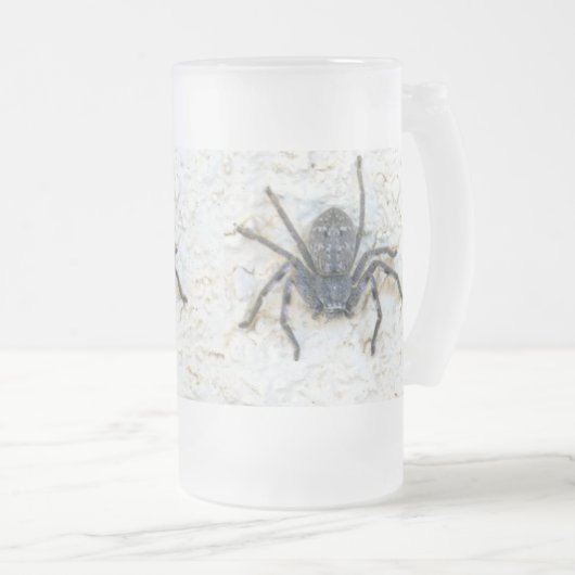 Big Female Huntsman Spider, Mattglas Bierglas (VorderseiteRechts)