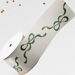 Big Festivals Bows Green Weihnachtsfeiertag Satinband