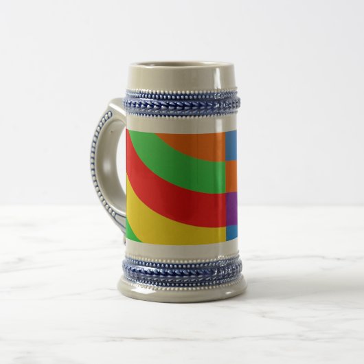 BIG FETTBÜHNE STREIFEN KREISE BIERGLAS (Vorderseite Links)