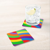 BIG FETTBÜHNE STREIFEN KREISE RECHTECKIGER PAPPUNTERSETZER (Vor Ort)