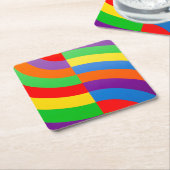 BIG FETTBÜHNE STREIFEN KREISE RECHTECKIGER PAPPUNTERSETZER (angewinkelt)