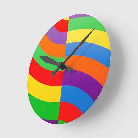 BIG FETTBÜHNE STREIFEN KREISE RUNDE WANDUHR (Winkel)