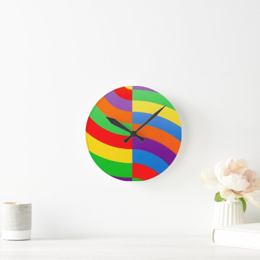 BIG FETTBÜHNE STREIFEN KREISE RUNDE WANDUHR (Zuhause)