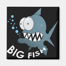 Big Fish - 2 Zoll Square Magnet 