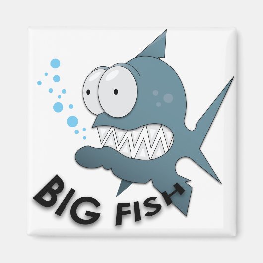Big Fish - 2 Zoll Square Magnet  (Vorne)