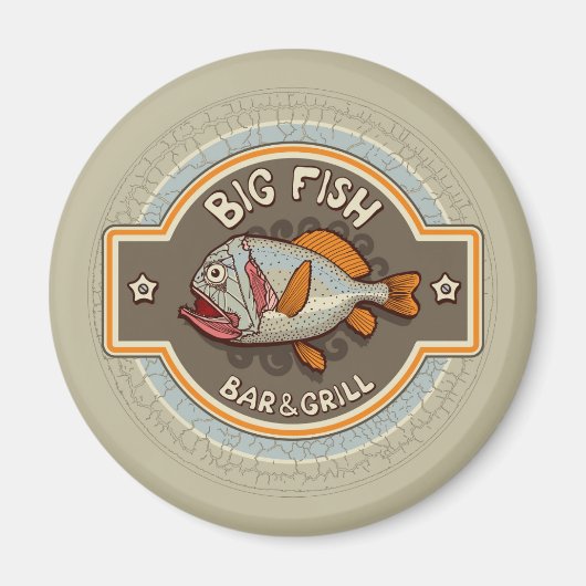 Big Fish Bar and Grill Poster Magnet (Vorne)