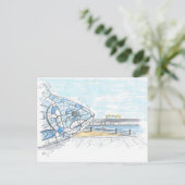 Big Fish Belfast Postkarte (Stehend Vorderseite)