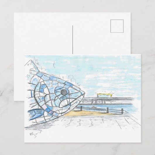 Big Fish Belfast Postkarte (Vorne/Hinten)