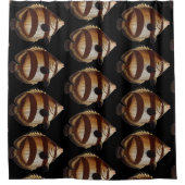 Big Fish Black Dusche Vorhang (Vorderseite)