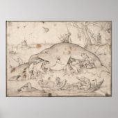 Big Fish Eat Little Fish by Pieter Bruegel Poster (Vorne)