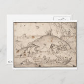 Big Fish Eat Little Fish by Pieter Bruegel Postkarte (Vorne/Hinten)