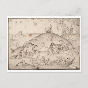 Big Fish Eat Little Fish by Pieter Bruegel Postkarte