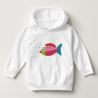 “Big fish” hood sweater for infants