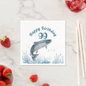 Big Fish in Wasser 99. Geburtstag Serviette (Beispiel)