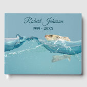Big Fish in Water for Funeral Gästebuch (Vorderseite)