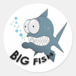 Big Fish - Klassischer Rundaufkleber, glänzende  Runder Aufkleber