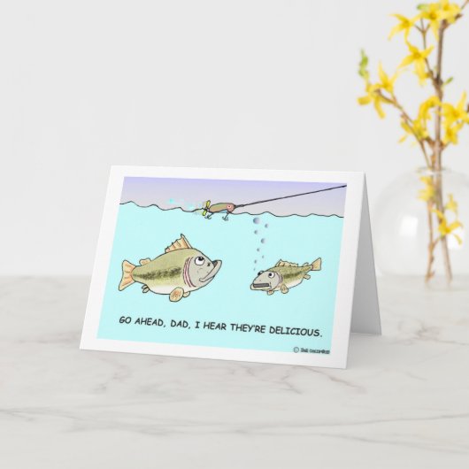 BIG FISH - KLEINE FISCHkarte Karte (Gelbe Blume)