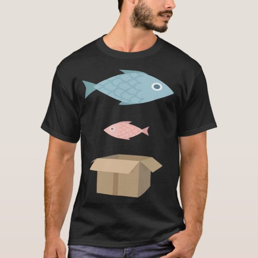 Big fish little fish cardboard box T-Shirt (Vorderseite)