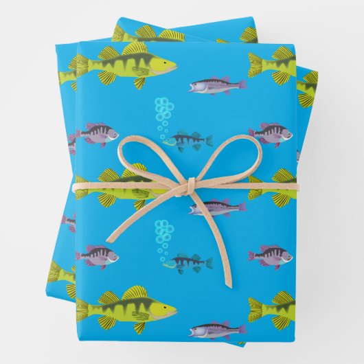 Big Fish, Little Fish Wrapping Paper Geschenkpapier Set (Beispiel)