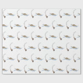 Big Fish on Fish Pole Geschenkpapier (Flach)