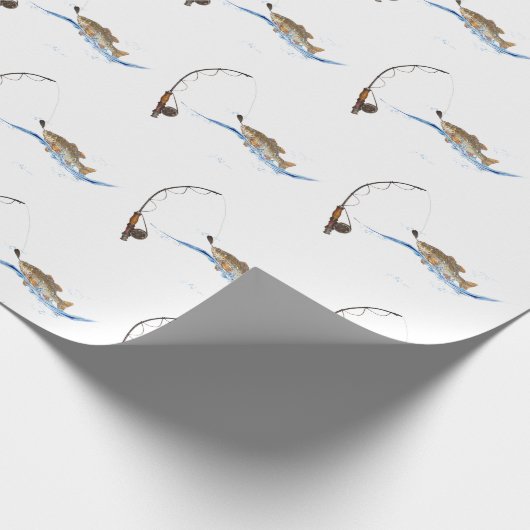 Big Fish on Fish Pole Geschenkpapier (Ecke)