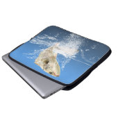 Big Fish Splashing Blue Water Laptopschutzhülle (Vorne Knopf)