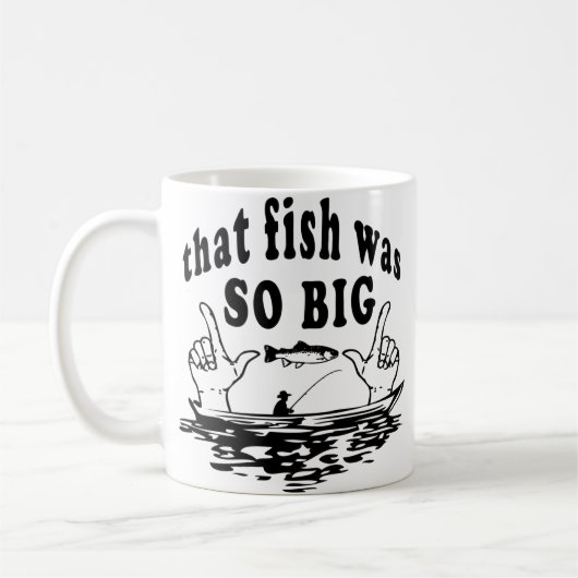 Big Fish Story lustige Tasse (Links)