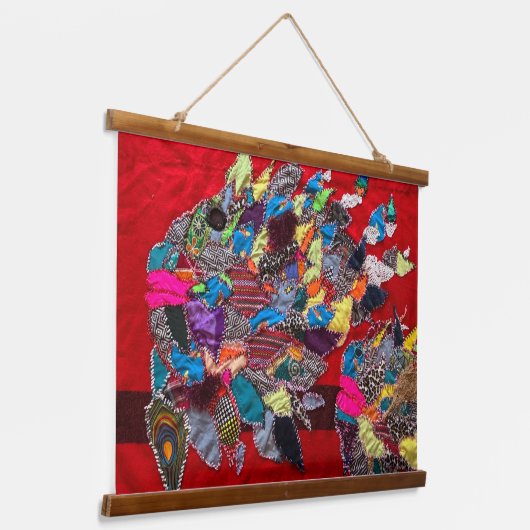 Big Fish Wandteppich Mit Holzrahmen (Gewinkelt)