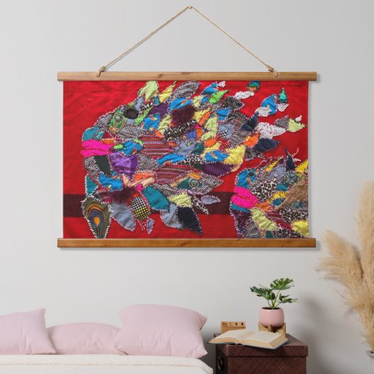 Big Fish Wandteppich Mit Holzrahmen (Schlafzimmer)