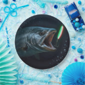 Big Fish with Neon Lure Pappteller (Party)