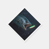 Big Fish with Neon Lure Serviette (Ecke)