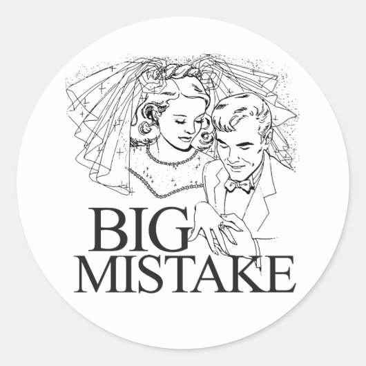 Big Fistake Runder Aufkleber (Vorderseite)