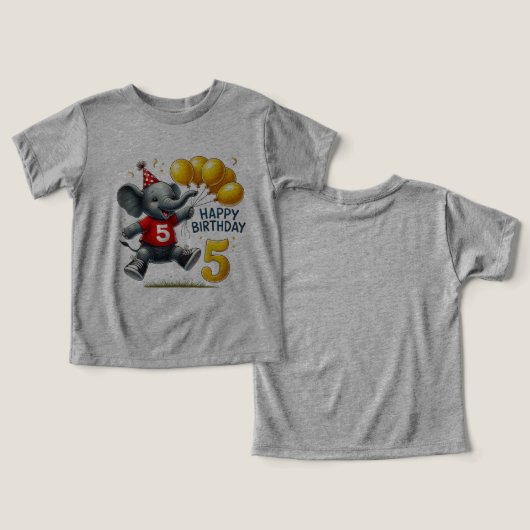 Big Five Celebration: Elefant mit Balloons (Design Vorderseite & Rückseite)