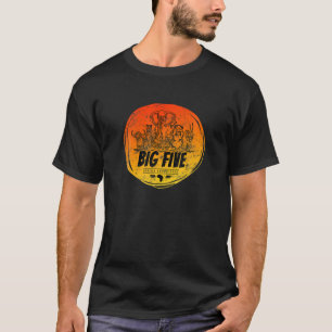 Big Five von Africa Safari Vintag Elephant, Löwe, T-Shirt