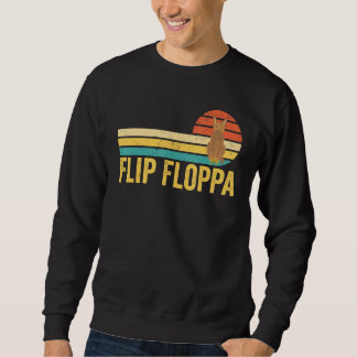 Big Floppa Caracal Cat Meme Retro Flip Floppa Sweatshirt