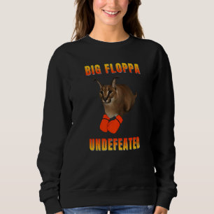 Big Floppa Champion Meme Cat Sweatshirt