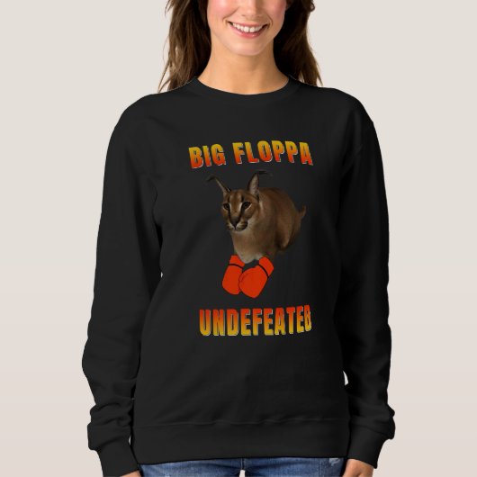 Big Floppa Champion Meme Cat Sweatshirt (Vorderseite)