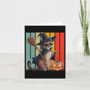 Big Floppa Meme Caracal Cat Halloween Karte