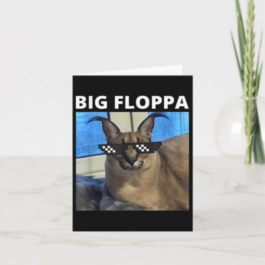 Big Floppa Meme Cat Karte (Vorderseite)
