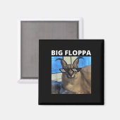 Big Floppa Meme Cat Magnet (Vorderseite/Rückseite)